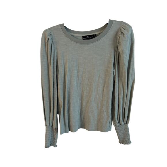 Pomander Place Tuckernuck Puff Long Sleeve Crew Sage Green Size XS 100% Cotton - Picture 1 of 7